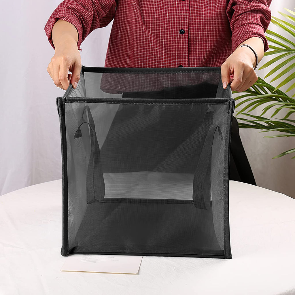 4Pcs Pop Up Laundry Baskets, 13 Inch Collapsible Mesh Popup Clothes Hampers, Portable and Foldable Washing Bin with