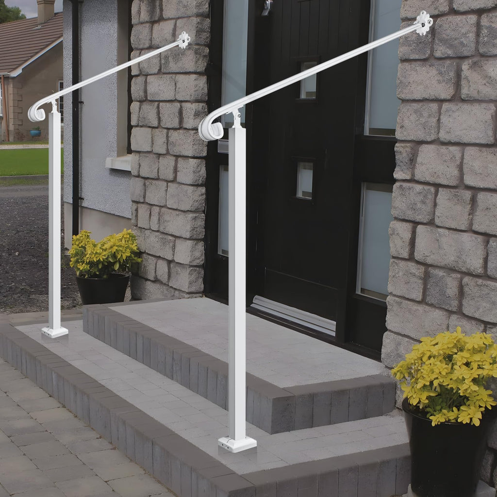 Adjustable Handrail 1-2 Step, Wall Mounted Wrought Iron Handrails