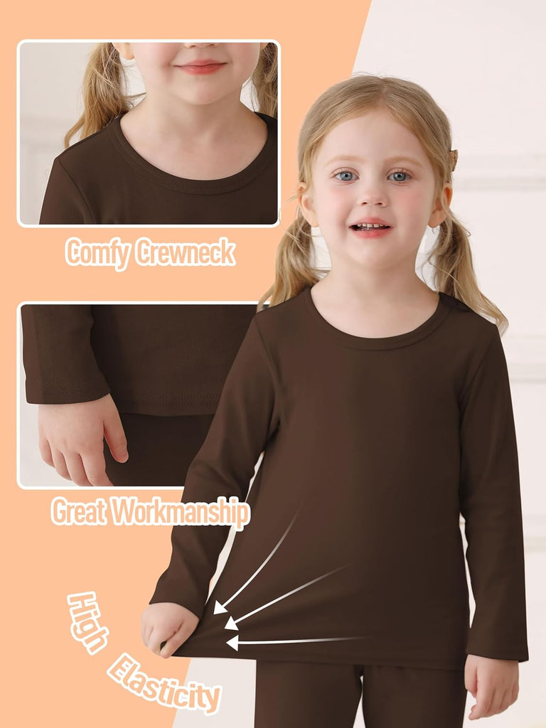 Baby Toddler Boys Girls Cotton Long Sleeve Shirt and Legging Set Kids Ribbed Basic Pant Piece for Daily Life