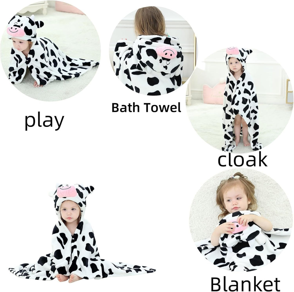 Wearable Blanket Hoodie for Kids Toddlers Hooded Towels Soft Cozy Wearable Throw Blanket Hoodie for Boys Girls