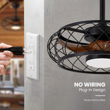 20'' Outdoor Ceiling Fans with Lights, Gazebo Fan Wet Rated  - Image 3