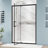 44-48" W x 72" H Pivot Shower Door, Semi-Frameless Glass Shower Door, Water Repellent Swing Shower Door