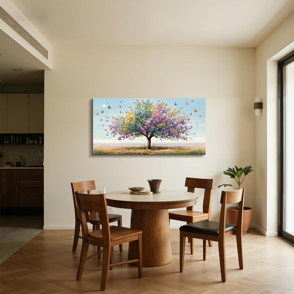 Butterfly Tree of Life Wall Art, Landscape Art Prints 20"x40"