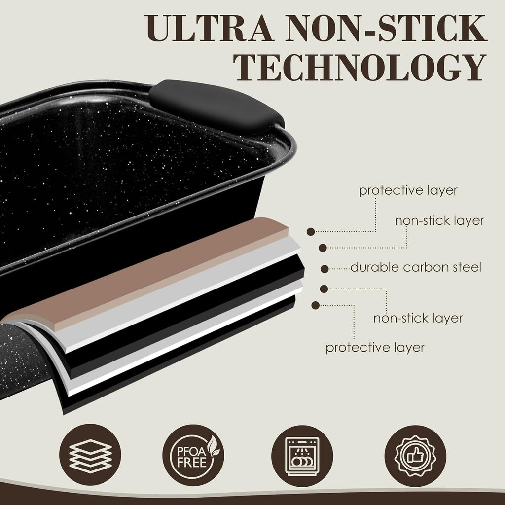 Pans Set Nonstick, Bakeware Sets Stackable with Silicone Handles, 22 Pieces Oven Pan for Cooking Including Cookie