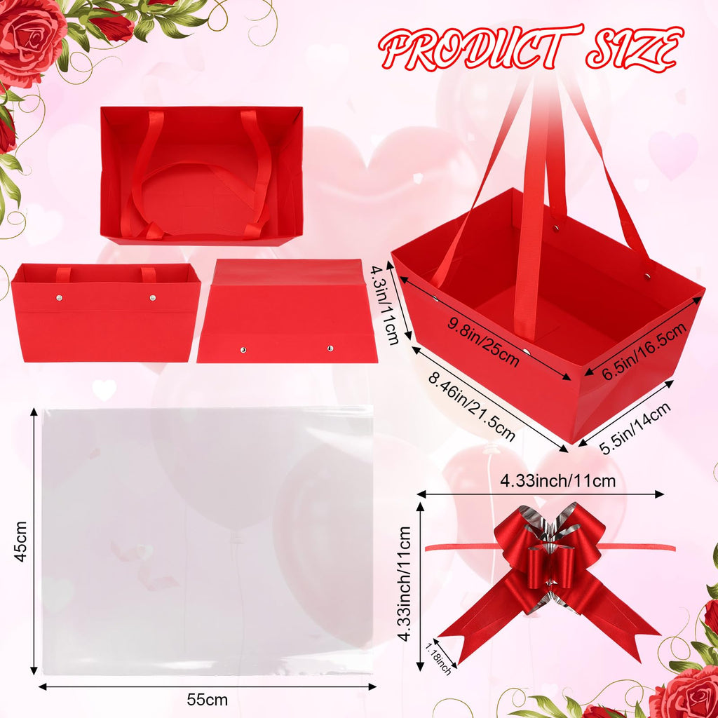 12 Pack Basket for Gift Empty Bulk Empty Gift Basket Kit, Red