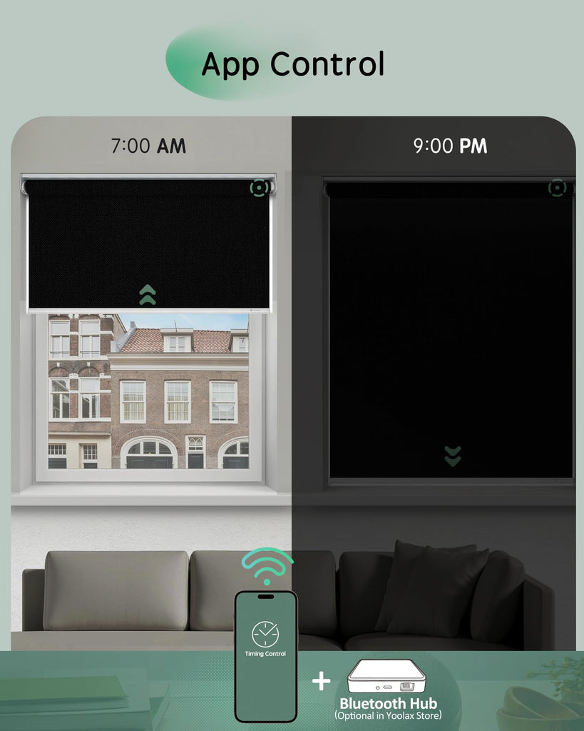 Motorized Blinds App Control, Apex Black