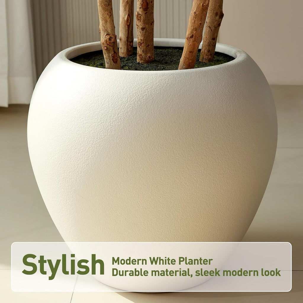 8ft Artificial Fiddle Leaf Fig Tree, 5 Real Wood Trunks