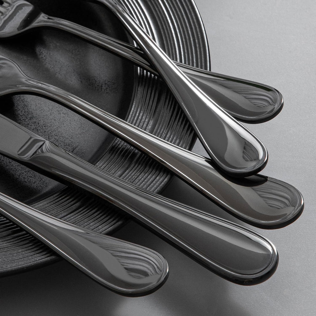 40-Piece Teardrop Silverware Set for 8, 18/10 Stainless Steel Flatware Set
