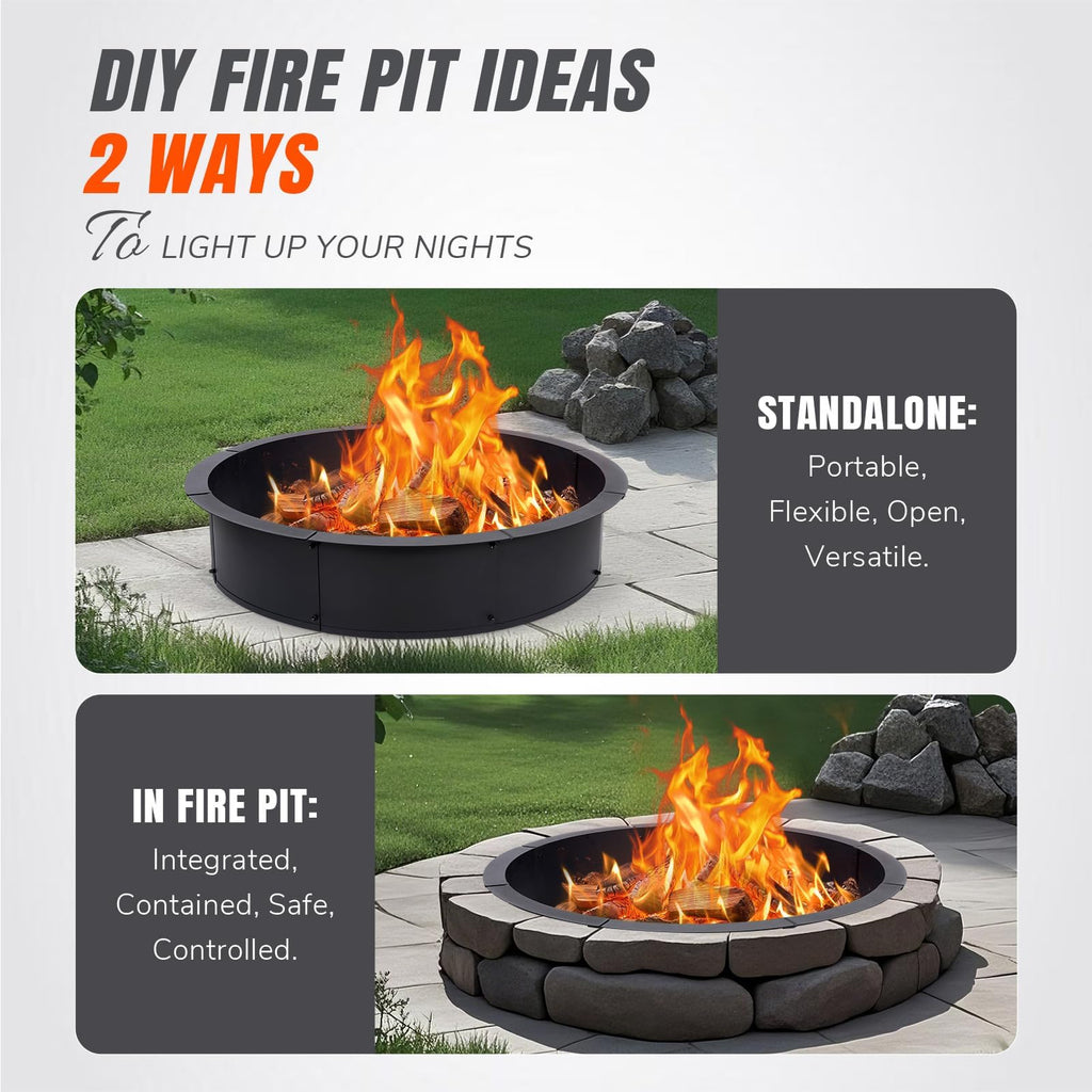 36 Inch Fire Pit Ring (40 Inch Outer)