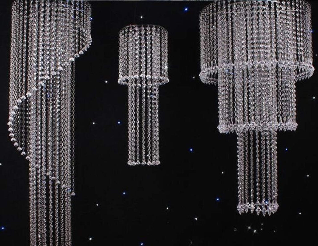 10 Pack (1000CM/30.5FT) Beaded Trim Clear Crystal Garland Chandelier Octagon Beads Chain