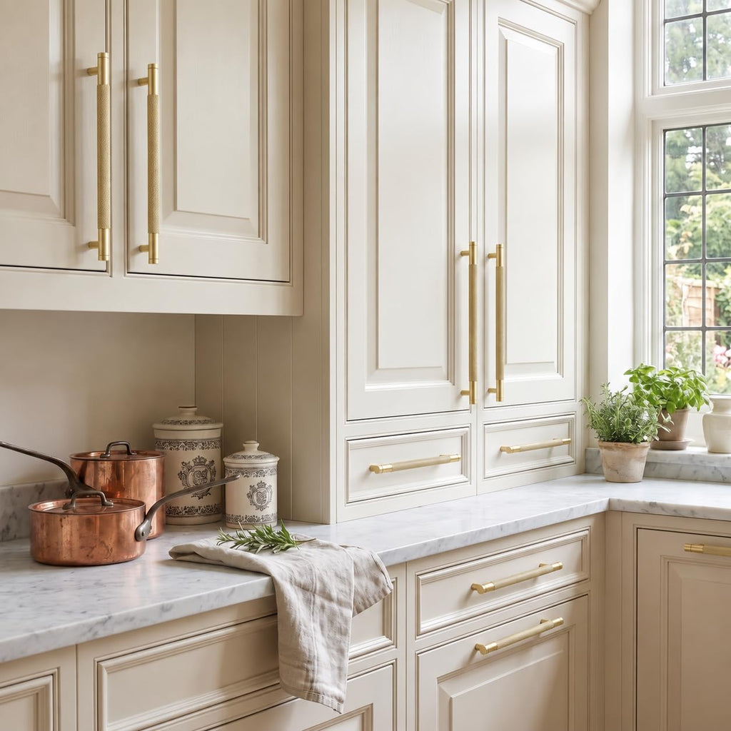18 Inch(457mm) Drawer Appliance Handles Knurled Gold Cabinet Pulls Drawer Pulls Kitchen Hardware Kitchen