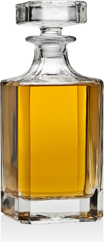 Whiskey Decanter for Liquor Scotch Bourbon Vodka or Wine - 750ml