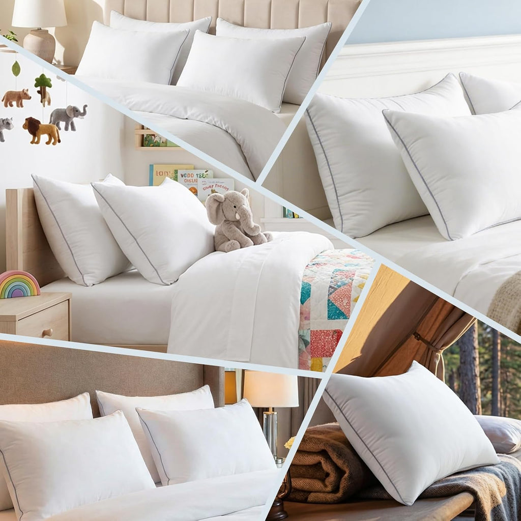 Soft Queen Pillows Set of 2 - Fluffy Bed Pillows for Sleeping, Adjustable Down Alternative Fill, Zippered Plush