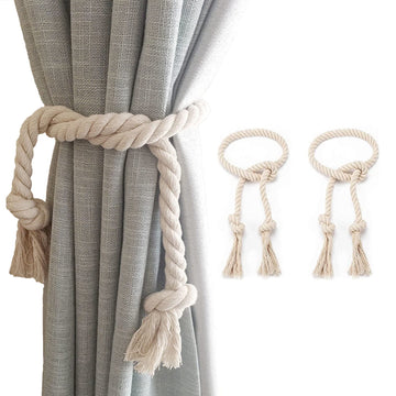 Curtain Tiebacks,Curtain Holdbacks,Outdoor Curtain Tiebacks Gazebo Pergola Cabana, Handmade Rural Decorative Curtain