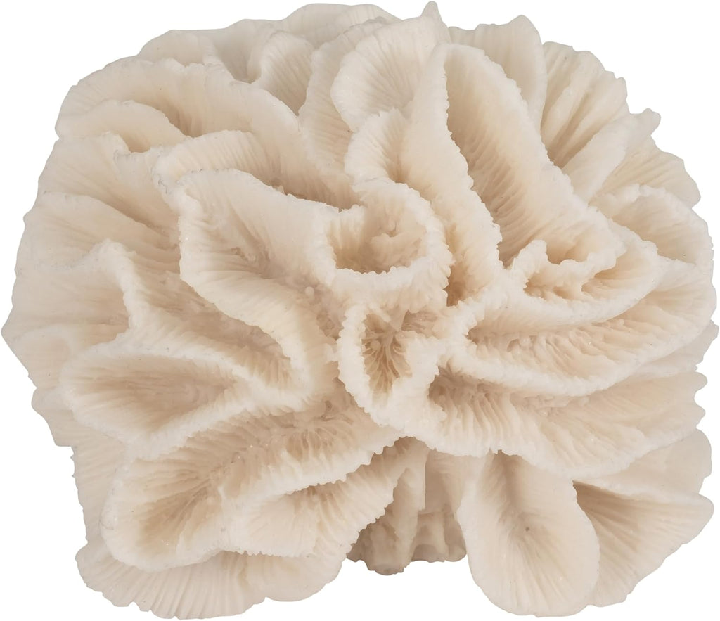 Polyresin Coral Figurine Sculpture - Decorative Accent for Shelf or Table, Coastal-Inspired Design - Accent Piece for