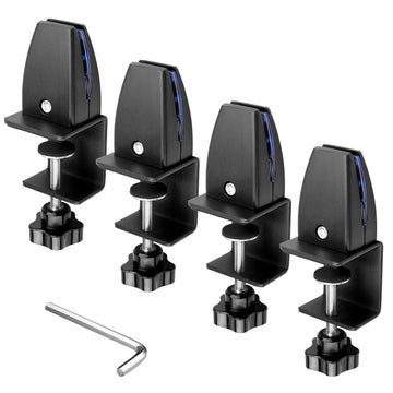 4 Pack Desk Partition Divider Bracket Clip, Acrylic Sneeze Guard Holder