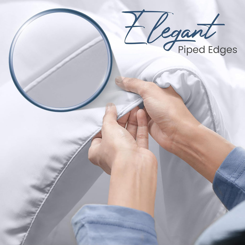 Comforters Twin, All Season Duvet Insert, Down Alternative Box Stitched Bed Comforter with Corner Tabs