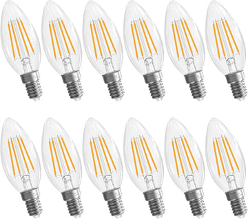 E12 Candelabra Bulb 2700K Soft White, 60W Equivalent, E12 LED Bulb