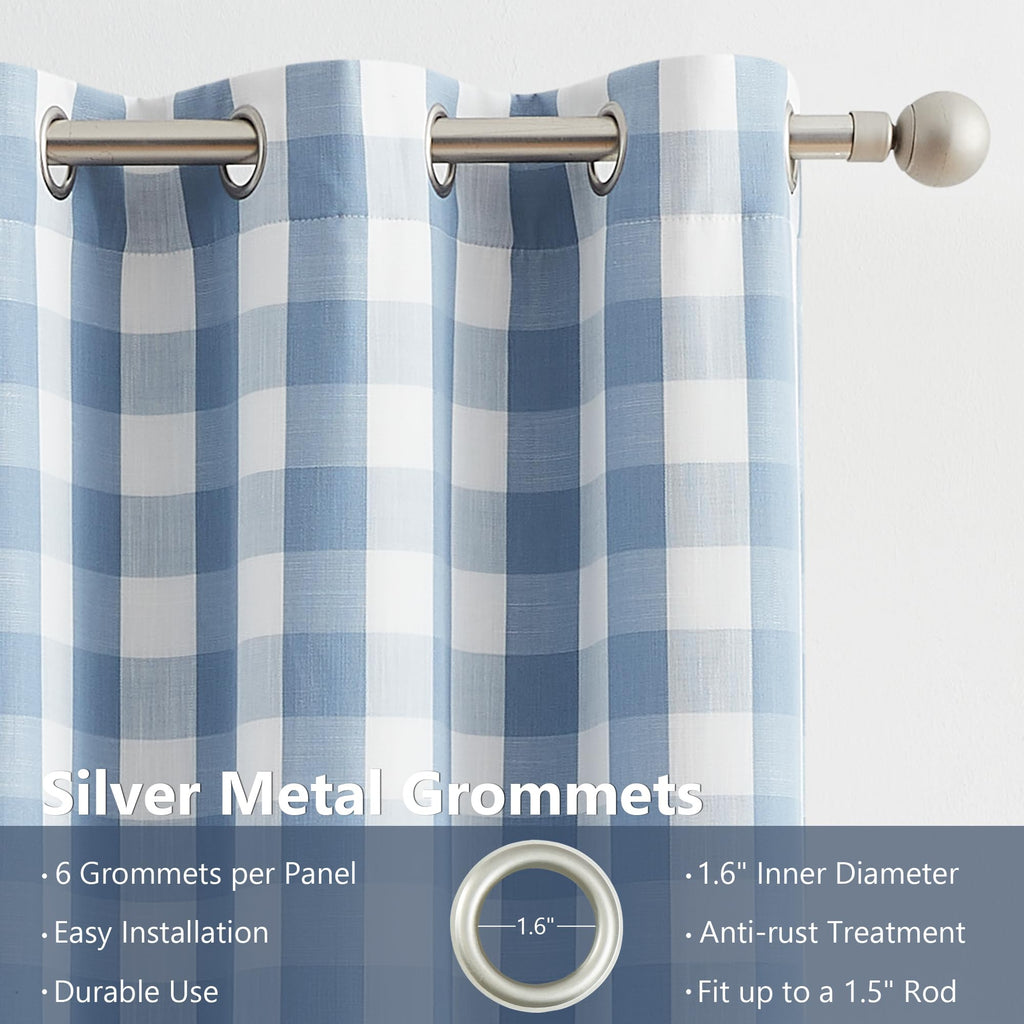 Buffalo Check Plaid Blackout Window Curtains 95 Inches
