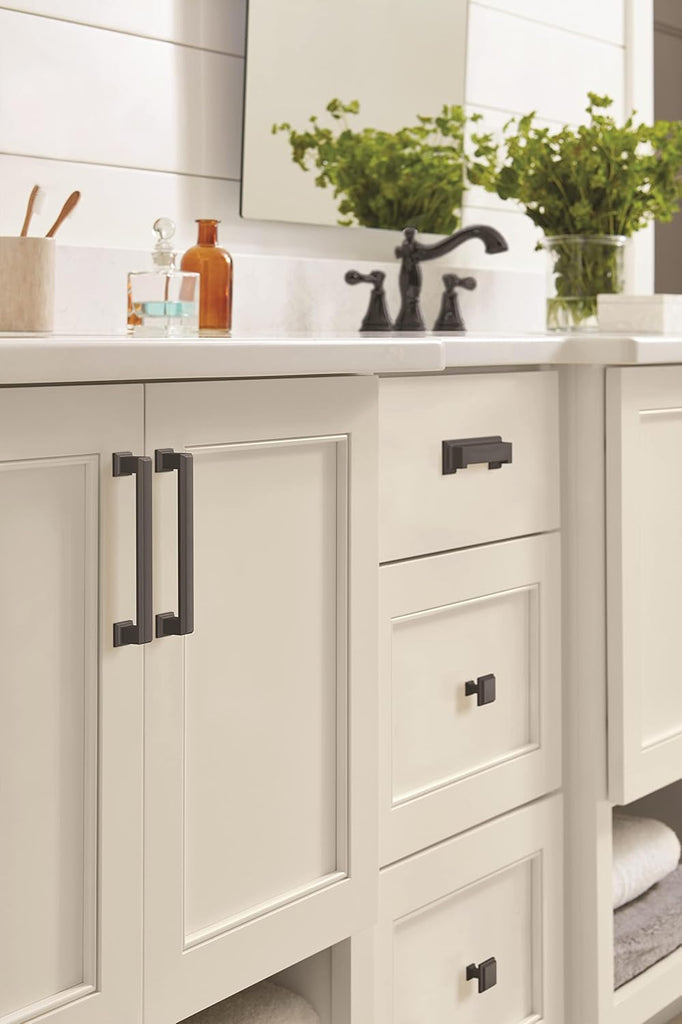 | Cabinet Cup Pull | Matte Black | 3 inch & 3-3/4 inch (76mm & 96 mm) Center to Center | Appoint | 1 Pack | Drawer Pull