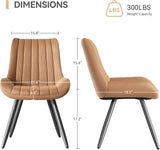 Dining Chairs Set of 2, Mid Century Modern Kitchen Chairs with Soft Cushion