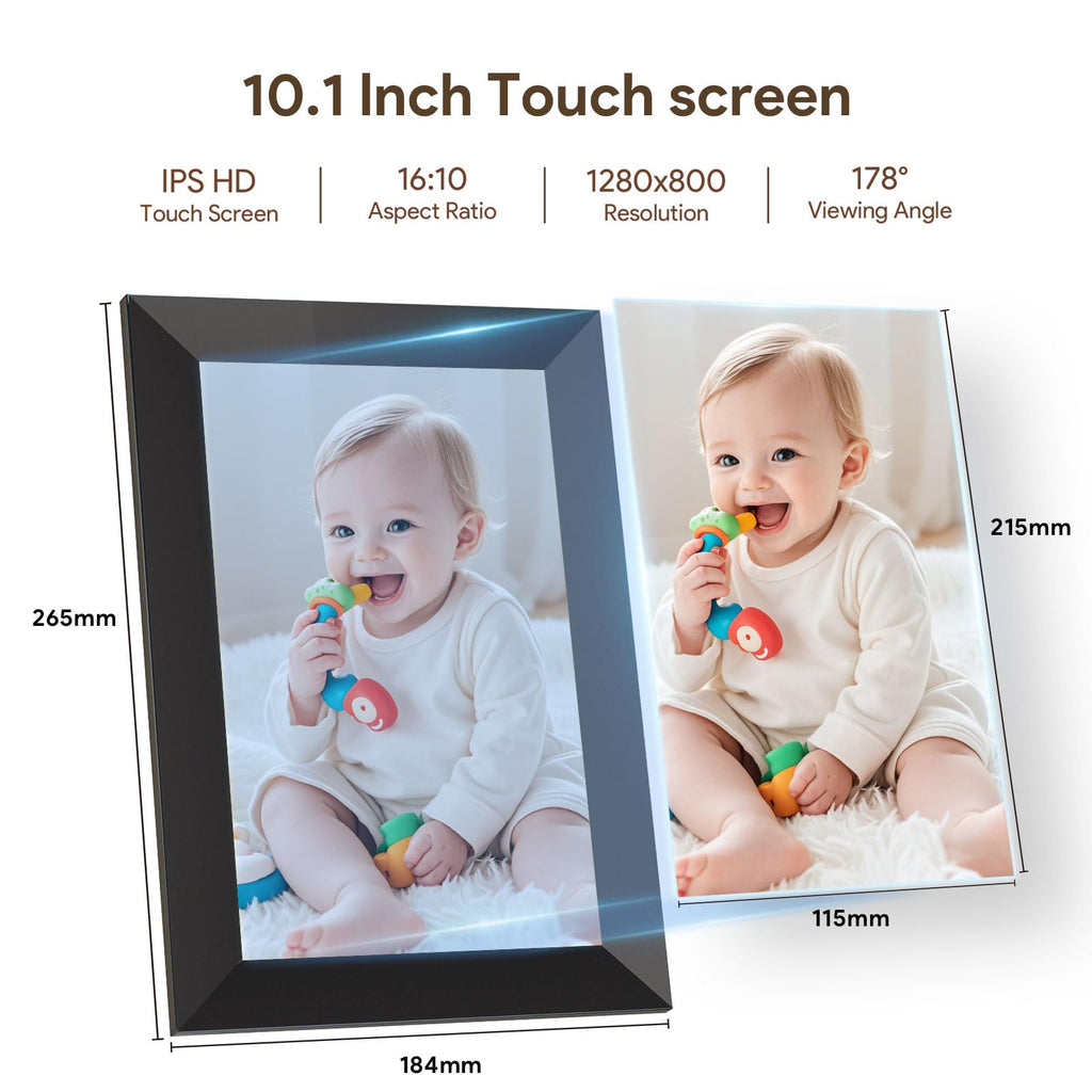 Uhale Digital Picture Frame, 10.1-inch High Definition Touch Screen, Digital Photo Frame with Automatic Rotation