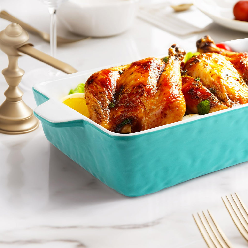 4 QT Baking Dish Deep Nonstick Dish Oven Safe, 9 x 13in, Aquamarine
