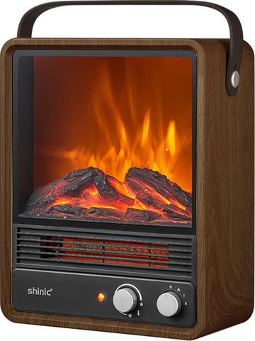 Electric Fireplace Heaters for Indoor Use, 1500W Space Heater with Crackling Sound & 3D Realistic Flame, Safety