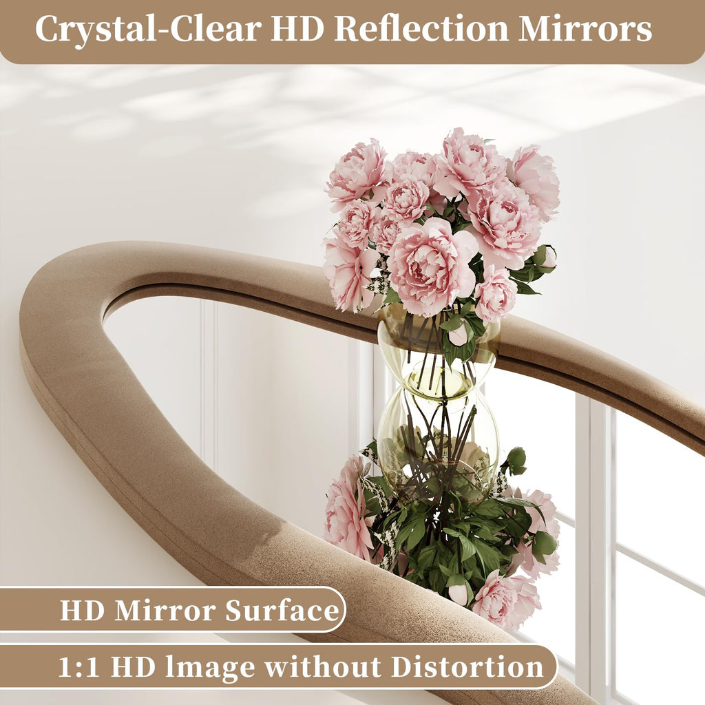 Full Length Mirror, 71"x30" Wavy Full Body Mirror Flannel