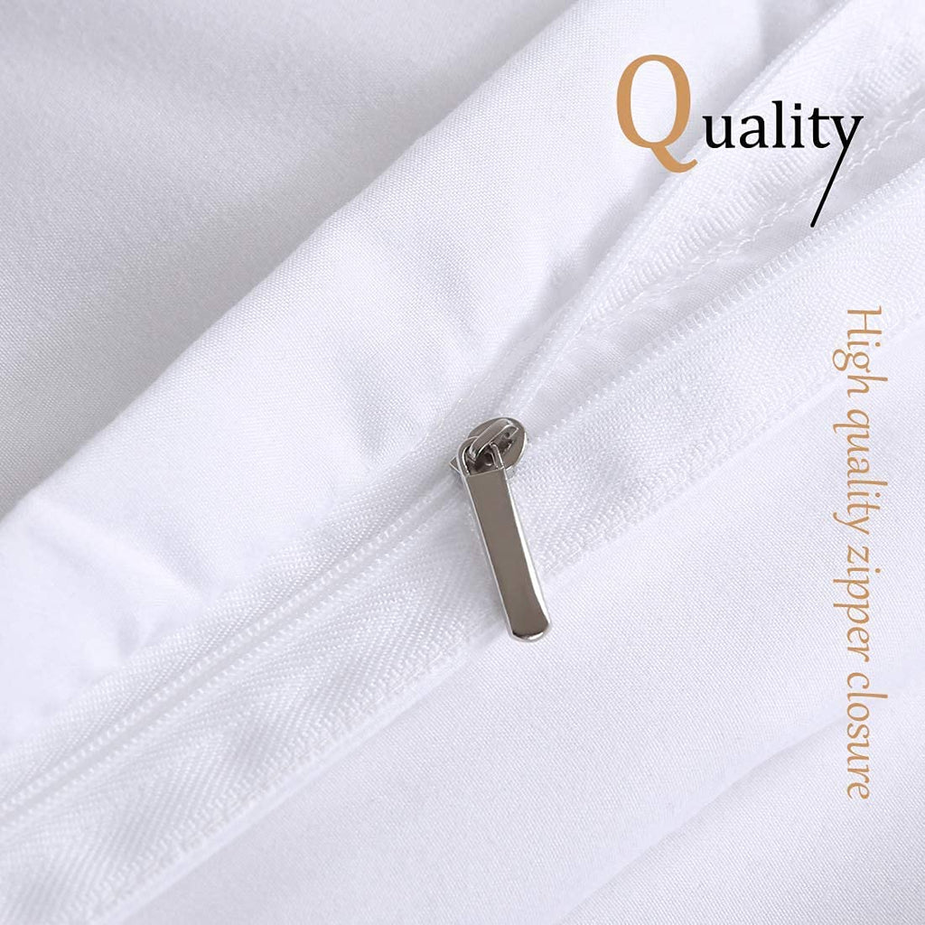 Luxury 1000 Thread Count Certified Egyptian Cotton Oversized King 120x98 Size 1-Piece Duvet Cover Zipper Closer &