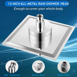 Rain Shower Head with Filtered - High Flow Large Rainfall Shower Heads Made of Stainless Steel
