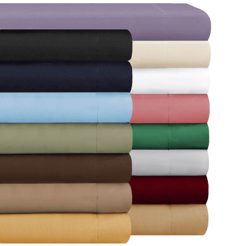 100% Egyptian Cotton 530 Thread Count Solid Duvet Cover Set, 1 Duvet Cover with Button Closure, 2 Pillow Shams