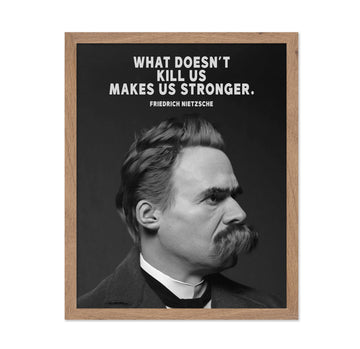 Master Makes Us Stronger Poster - Friedrich Nietzsche Print - Motivational Art - Strength Quotes Art - Gift for Men &