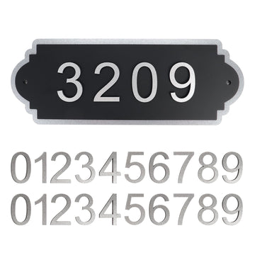 Floating House Numbers 0-9, 11.8x4.3 Inch House Number Base