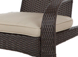 Balkene Home 61469 Coconino Wicker Lounge Chair All Weather Wicker Beige Cushion Armchair Lightweight Durable
