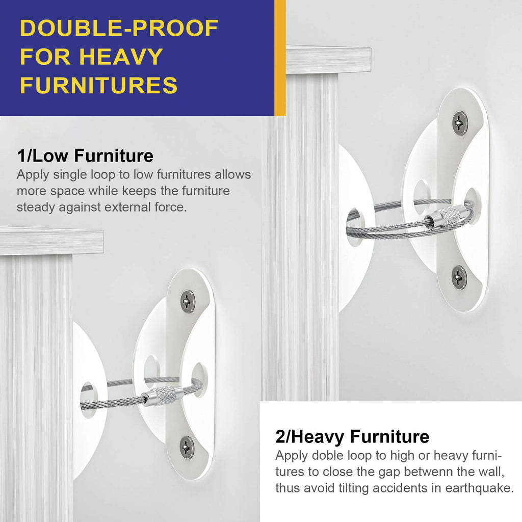 Furniture Anchors(10 Pack), Furniture Straps for Baby Proofing