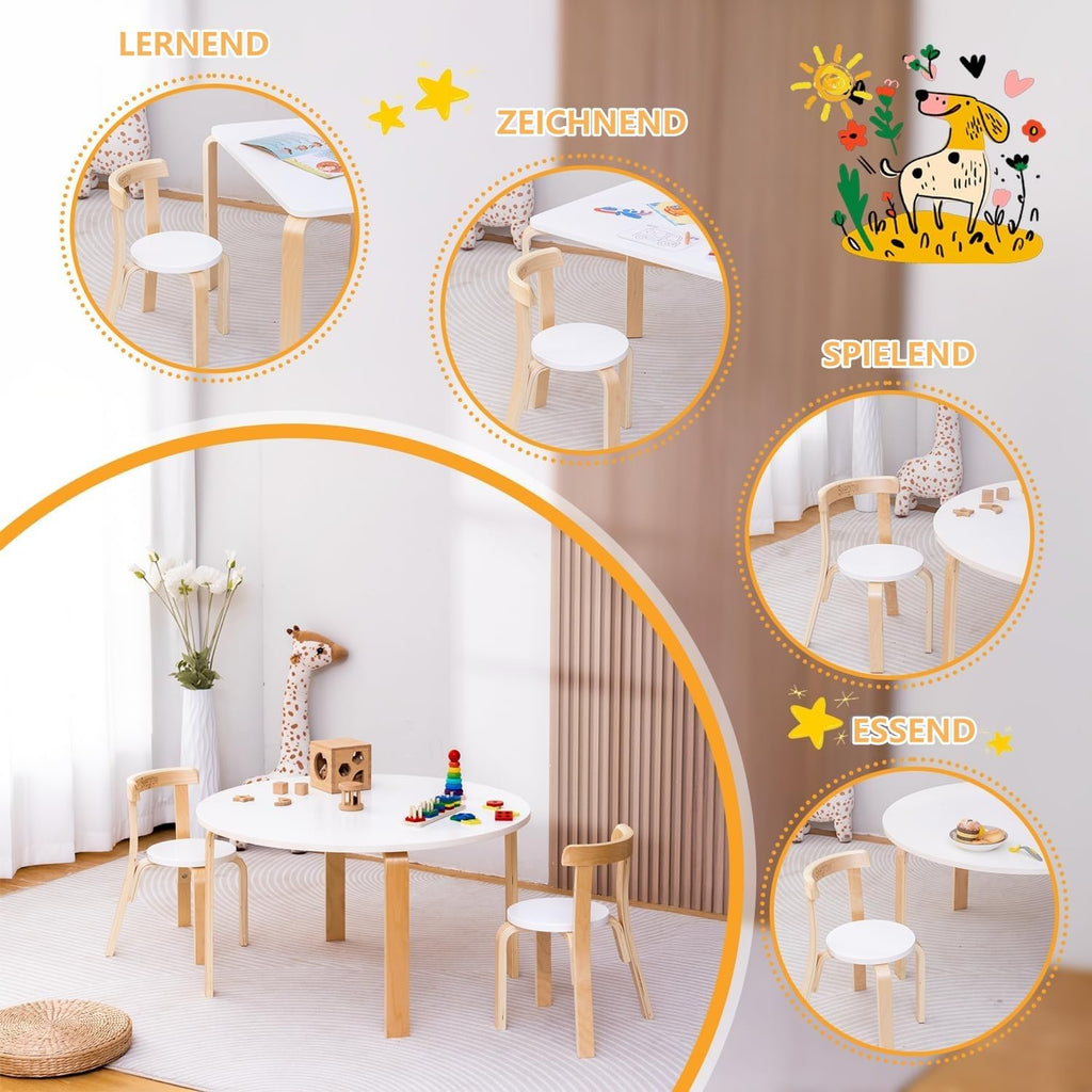 Wooden Kids Chair, Toddler Chair for Table, Kids Stackable Chairs, Kid Wooden Furniture for