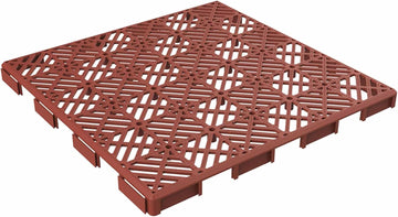 Deck Tiles - 30-Pack Polypropylene Interlocking Patio Tiles ? Outdoor Flooring for Balcony, Porch, and Garage by