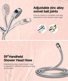 Filtered Shower Head with Handheld, 9-Spray Setting Detachable Showerhead with Filters, Shower Head for Hard Water