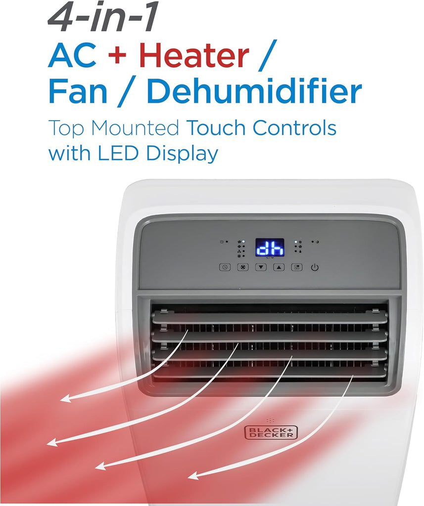 Portable Air Conditioner with Heat, 14,000 BTU with 12,000 BTU Heating for Rooms Up To 700 Sq. Ft.