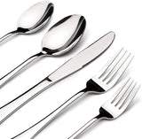Silverware Set for 8, 45-Piece Stainless Steel Flatware Cutlery Fork and Spoon Set with Serving Utensils Set