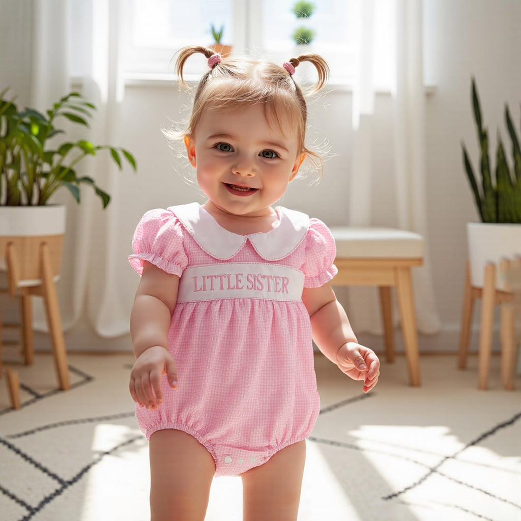 Big Sister Little Sister Matching Outfits Baby Girl Smocked Dress