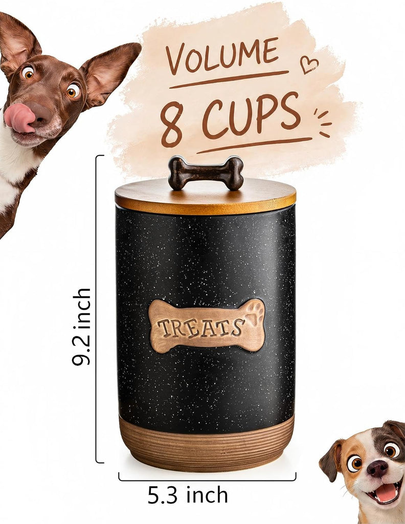 Dog Treat Container, Dog Treat Jar for Countertop Airtight Seal Lid