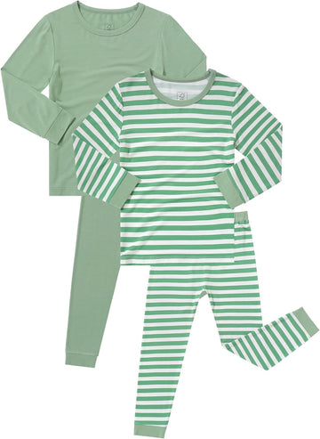 Bamboo Viscose Toddler Boys Striped Pajamas 2/4 Pcs