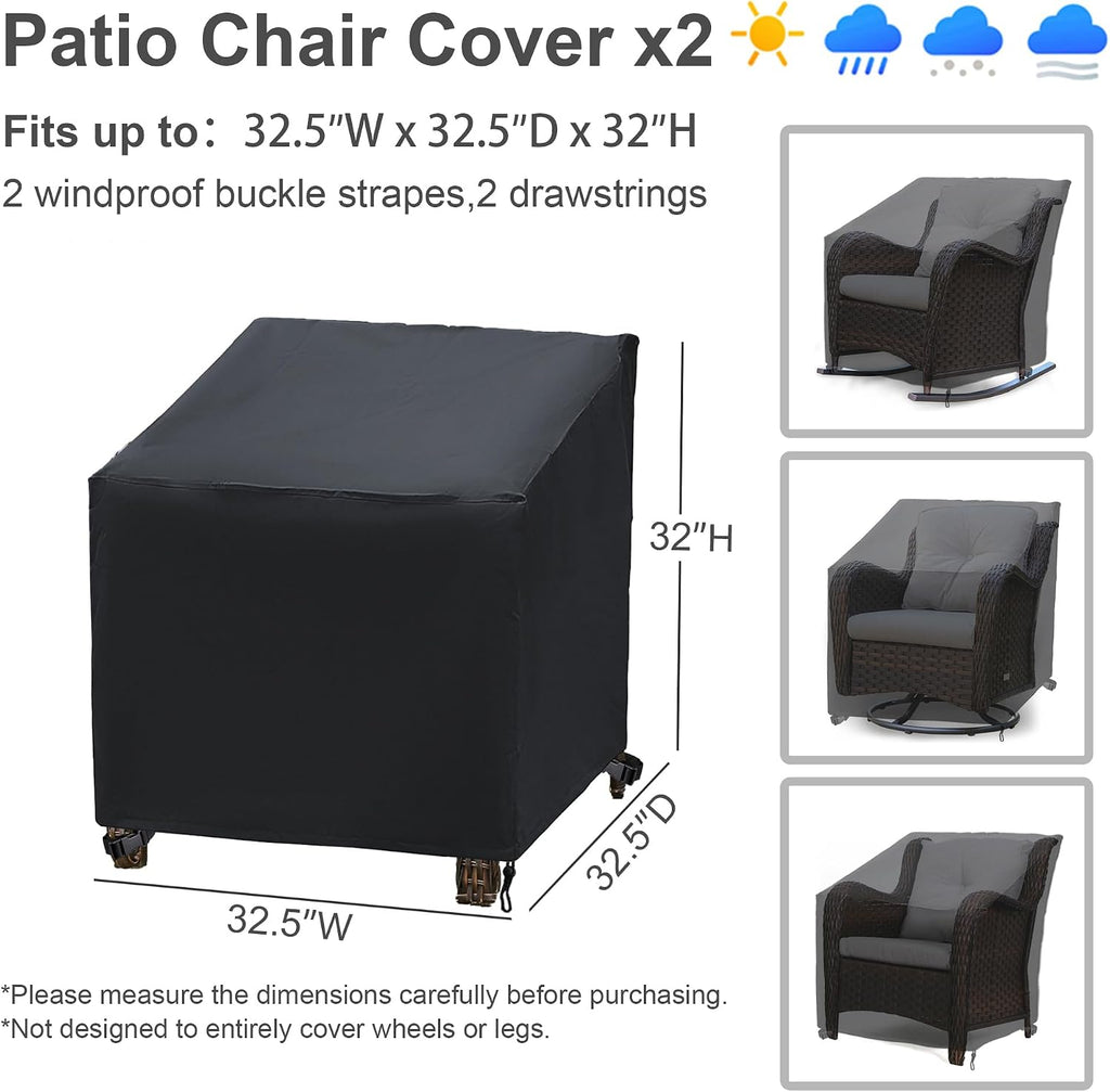 Patio Furniture Covers,Outdoor Furniture Cover Waterproof,Patio Furniture Set Covers for 4 Piece Outdoor Conversation