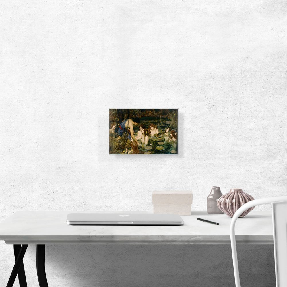 Hylas and the Nymphs 1896 Canvas Art Print Stretched Framed Painting Picture Poster Giclee Wall Decor by John William