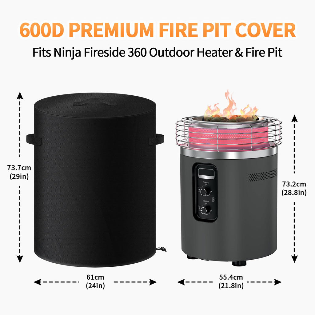 Fire Pit Cover for Ninja Fireside 360 with 600D Oxford Waterproof Fabric