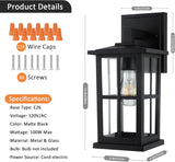 2-Pack Outdoor Light Fixtures Wall Mount, Waterproof Exterior Wall Lanterns Porch Lights