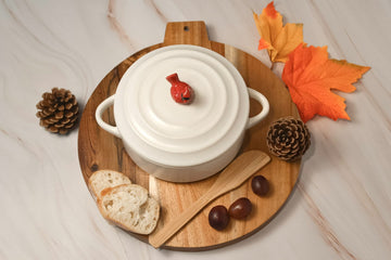 Baker, Cream, Wood Spreader, Birchbark