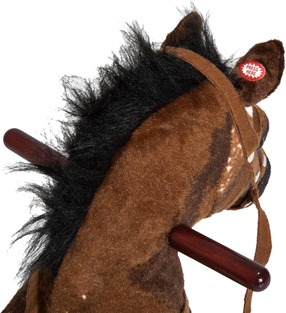 Rocking Horse Realistic Sounds for Toddlers 3-9, Dark Brown